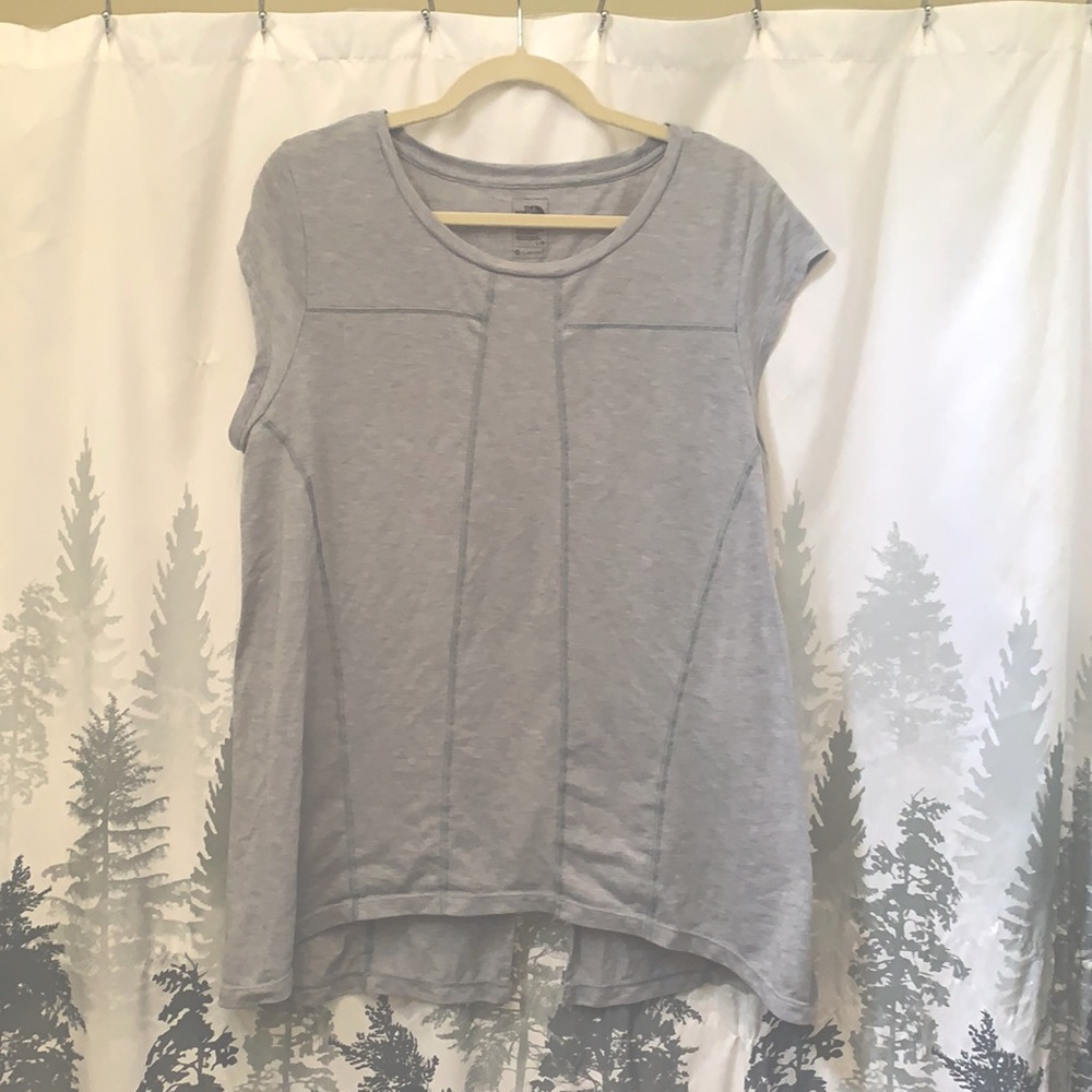 North Face Flash Dry Cap Sleeve Athleisure Swing Top XL Gray